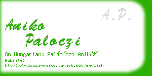 aniko paloczi business card